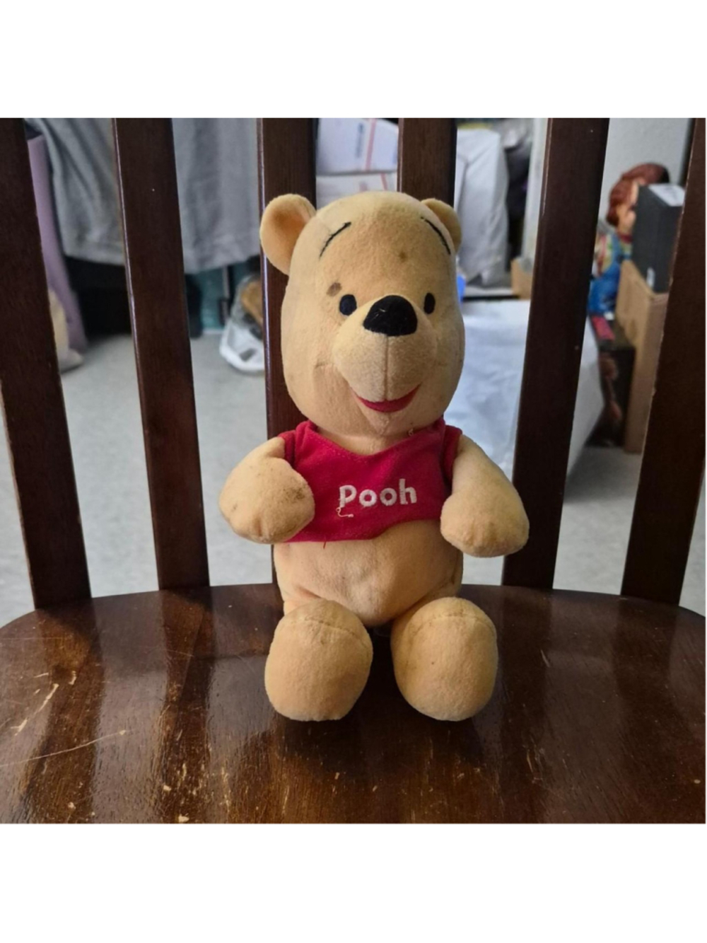 Vinted Winnie the Pooh plush toy in red shirt